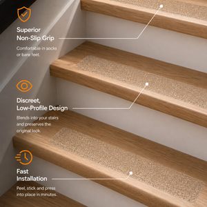 Superior non-slip grip, discreet low-profile design, fast installation